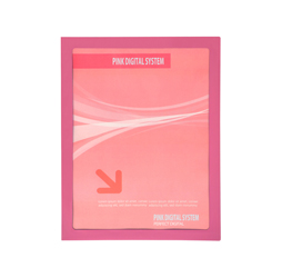 Framed View Pink Presentation Folders, Pink Pocket Folders