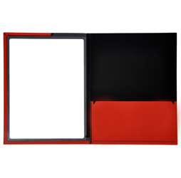 Framed View Red Presentation Folders, Red Pocket Folders