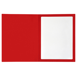 Framed View Red Presentation Folders, Red Pocket Folders