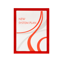 Framed View Red Presentation Folders, Red Pocket Folders