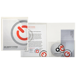 Clear Plastic Presentation Folders with CD pocket