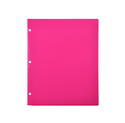 2 Pocket Plastic Folder for Binder, Hot Pink pocket folder