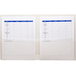 2-Pocket Plastic Folder, Clear Plastic Folder