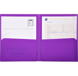 2-Pocket Plastic Folder, Purple Pocket Folder