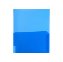 Clear 2-Pocket Plastic Folder, Clear Blue Plastic Folder