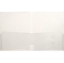 Clear 2-Pocket Plastic Folder, Clear Pocket Folder