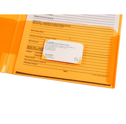 Clear 2-Pocket Plastic Folder, Clear Orange Plastic Folder