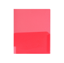 Clear 2-Pocket Plastic Folder, Clear Pink Plastic Folder