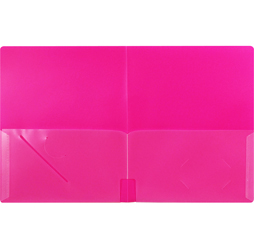 4-Pocket Folder, Hot Pink Pocket Folder