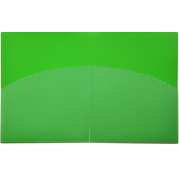 4-Pocket Folder, Green Plastic Folder