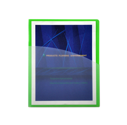 4-Pocket Folder, Green Plastic Folder