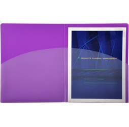 4-Pocket Folder, Purple Pocket Folder