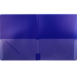 4-Pocket Folder,  Blue Plastic Folder
