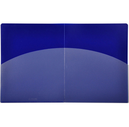 4-Pocket Folder,  Blue Plastic Folder