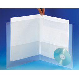 2-Pocket Clear Presentation Folder, Clear Plastic folder