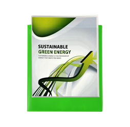 2-Pocket Green Presentation Folder, Green Plastic Folder