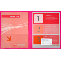 2-Pocket Pink Presentation Folder, Hot Pink Pocket Folder