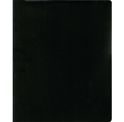 2-Pocket Plastic Folder with Fasteners, Black Pocket Folder