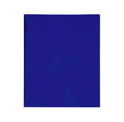 2-Pocket Plastic Folder with Fasteners, Blue Plastic Folder