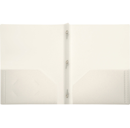 2-Pocket Plastic Folder with Fasteners, Clear Plastic Folder