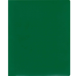 2-Pocket Plastic Folder with Fasteners, Dark Green Pocket Folder