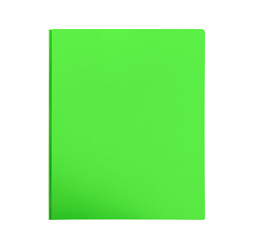 2-Pocket Plastic Folder with Fasteners, Green Pocket Folder