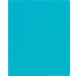 2-Pocket Plastic Folder with Fasteners, Light Blue Pocket Folder