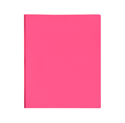 2-Pocket Plastic Folder with Fasteners, Pink Pocket Folder