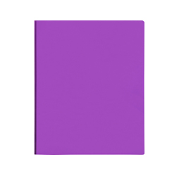 2-Pocket Plastic Folder with Fasteners, Purple Pocket Folder