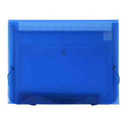 CLEAR-LINE 13-pocket Poly Expanding File, Transparent Blue