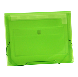 CLEAR-LINE 7-pocket Poly Expanding File, Transparent Green