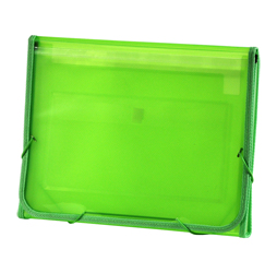 CLEAR-LINE INSTA-COVER 7-pocket Poly Expanding File, Green