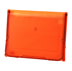 CLEAR-LINE INSTA-COVER 7-pocket Poly Expanding File, Orange