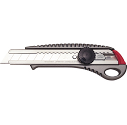 Heavy-Duty Die-Cast Contoured Grip Screw-Lock Snap Off Utility Knife