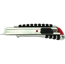 Heavy-Duty Die-Cast Cushioned Grip Auto Lock Snap Off Utility Knife