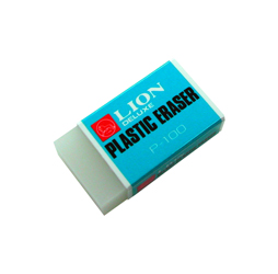 Translucent White Plastic Erasers, 24ea/display-box