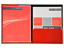 Framed View Red Presentation Folders, Red Pocket Folders