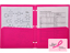 2 Pocket Plastic Folder for Binder, Hot Pink pocket folder