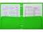 2 Pocket Plastic Folder for Binder, Green plastic folder