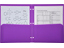 2 Pocket Plastic Folder for Binder, Purple pocket folder