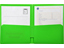 2-Pocket Plastic Folder, Green Plastic Folder