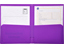 2-Pocket Plastic Folder, Purple Pocket Folder