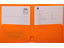 2-Pocket Plastic Folder, Orange Plastic Folder