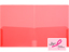 Clear 2-Pocket Plastic Folder, Clear Pink Plastic Folder