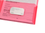 Clear 2-Pocket Plastic Folder, Clear Pink Plastic Folder