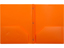 2-Pocket Plastic Folder with Fasteners, Orange Pocket Folder