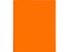 2-Pocket Plastic Folder with Fasteners, Orange Pocket Folder