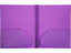 2-Pocket Plastic Folder with Fasteners, Purple Pocket Folder