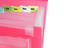 CLEAR-LINE 13-pocket Poly Expanding File, Transparent Pink