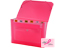 CLEAR-LINE 7-pocket Poly Expanding File, Transparent Pink